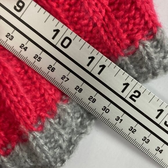 NWT Nordstrom Free Press Infinity Knit Scarf Red Grey New With Tags Warm Cozy - Picture 7 of 7